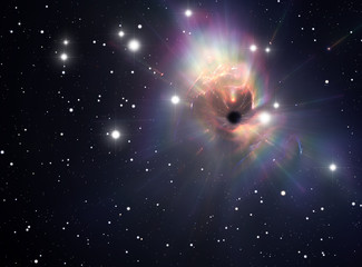 Wall Mural - black hole in the nebula