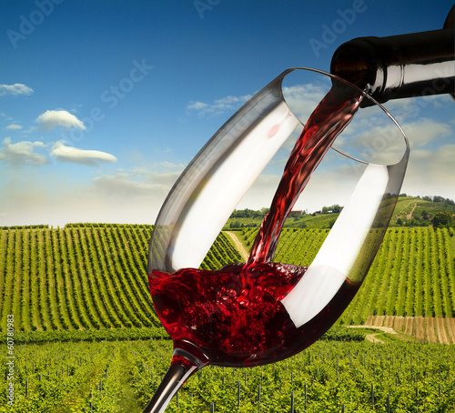 Board z aluminiowym obramowaniem Czerwone wino