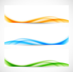 Wall Mural - Set of colorful softness banners