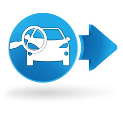 Aufkleber - entretien voiture sur symbole web bleu