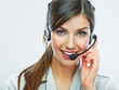 © Yuriy Shevtsov - Customer support operator close up portrait.  call center smili