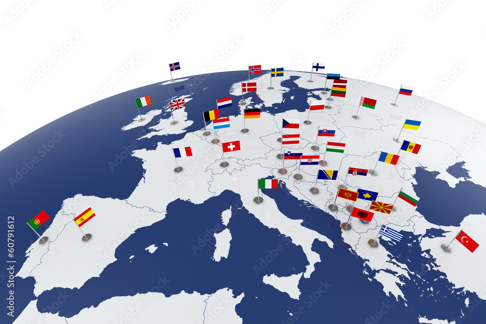 Europe map - obrazy, fototapety, plakaty 