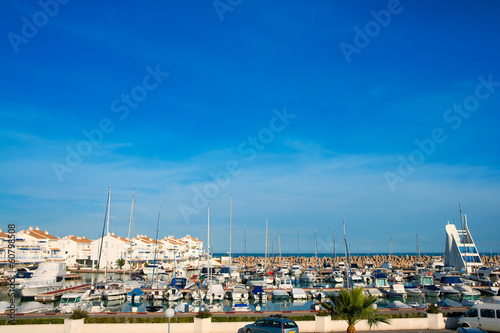 Plakat na papierze fotorealistycznym Alcossebre alcoceber port marina w castellon w hiszpanii