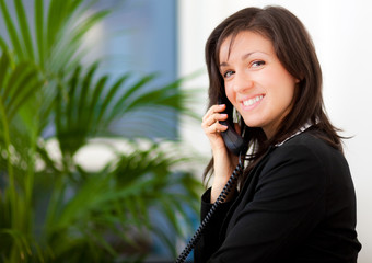 Poster - Businesswoman at the phone