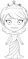 Sticker - Princess Coloring Page 4