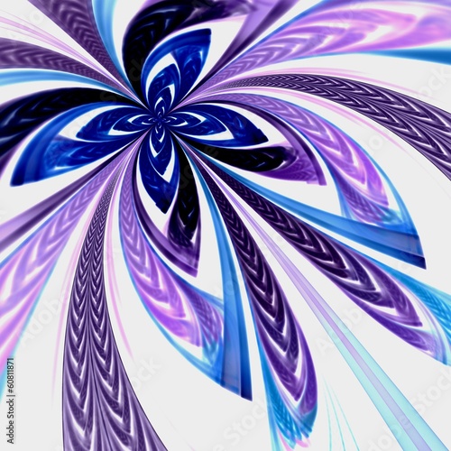 Naklejka na szybę Colorful fractal flower pattern