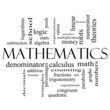 © mybaitshop - Mathematics Word Cloud Concept in black and white