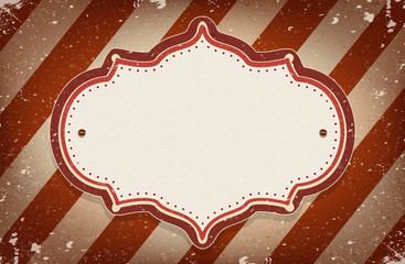 Vintage vector circus inspired frame with a space for text