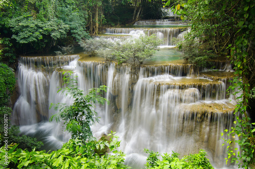 Nowoczesny obraz na płótnie Deep forest Waterfall in Kanchanaburi