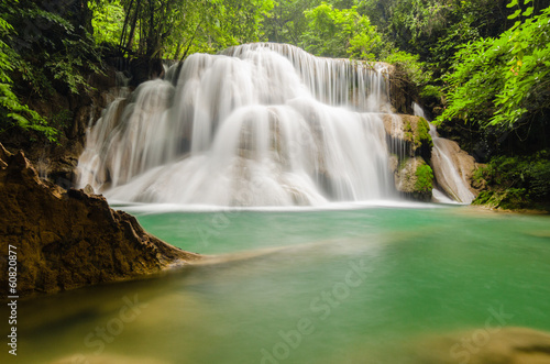Fotoboard na płycie Głęboki las wodospad w kanchanaburi