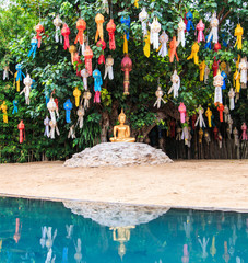 Wall Mural - Wat Phan Tao in Chiang Mai province of Thailand