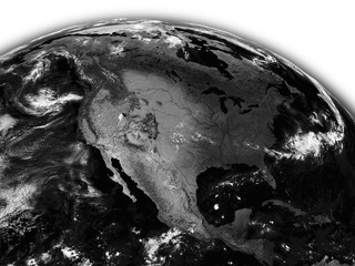 north america on black earth