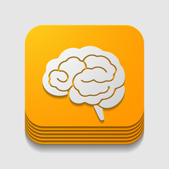 Canvas Print - app icon brain