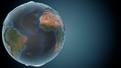 Wall Mural - Animated earth with detailed terrain and also loopable