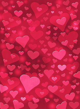 Fototapete - Red Heart Background