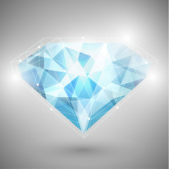 Wall Mural - abstract diamond schematic