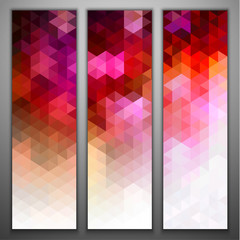 Wall Mural - abstract mosaic banners set