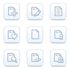 Wall Mural - Document web icons, square buttons