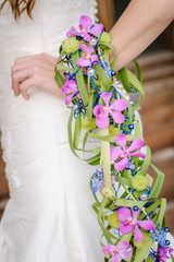 Canvas Print - bride with flowers