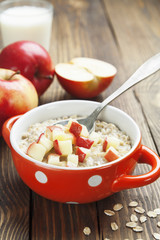 Canvas Print - Oatmeal with caramelized apples