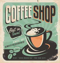 Retro Poster For Coffee Shop