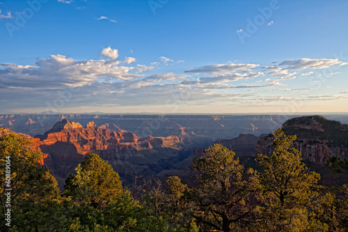 Board z aluminiowym obramowaniem Az-grand canyon-north rim-sunset w pobliżu lodge