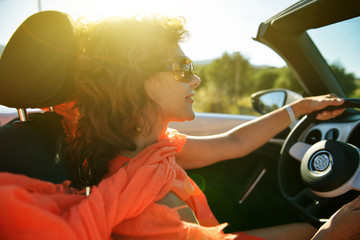 Wall Mural - Woman in the car.