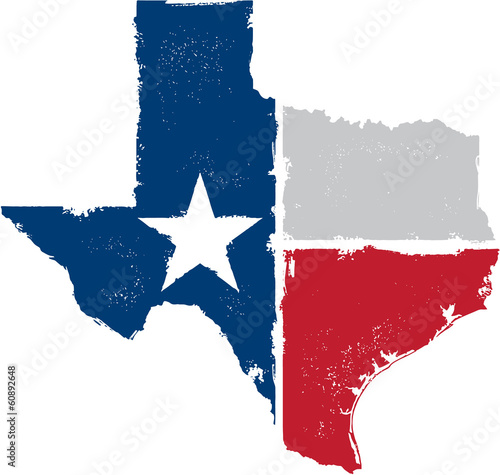 Fotomural Vintage Texas State Artwork