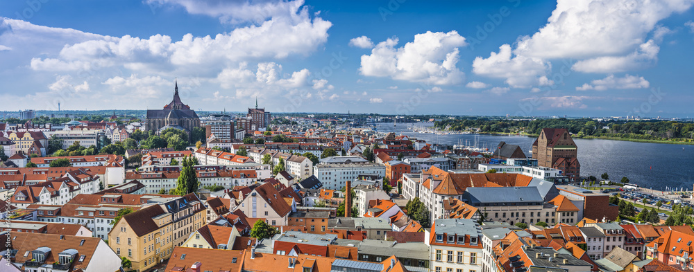 Rostock, Germany Panorama - obrazy, fototapety, plakaty 