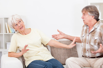 Senior Couple Quarrelling