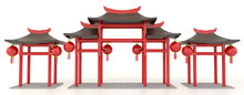 Simple 3D Chinese Pavilion Gate