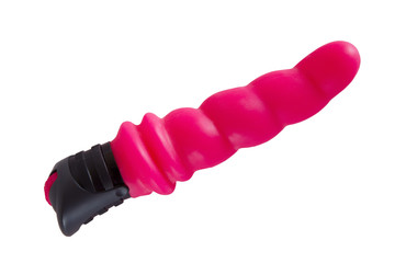 Canvas Print - Pink vibrator - sex toy for woman on white