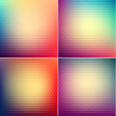 Wall Mural - smooth triangular colorful backgrounds set
