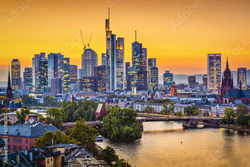 Tapeta ścienna Frankfurt, Niemcy widok z lotu ptaka