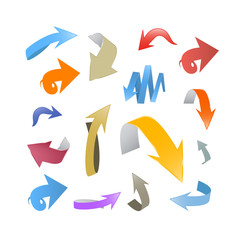 Colorful Abstract Arrows Set