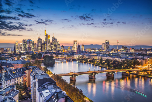 Tapeta ścienna Frankfurt, Niemcy widok z lotu ptaka
