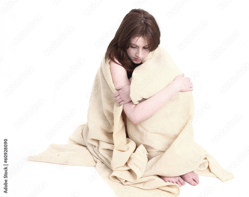 Teenage girl disaster survivor