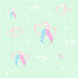 Pattern with bunnies.Vector illustration.