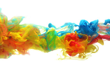 colorful ink in water