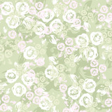 Seamless pattern with roses. Vector illustration.