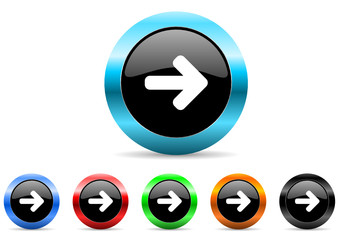 Aufkleber - arrow right icon vector set
