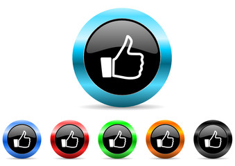 Poster - like icon vector set