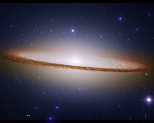 Sombrero Galaxy In Deep Space.