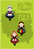 Fototapeta  - Polish folk - vector illustration.