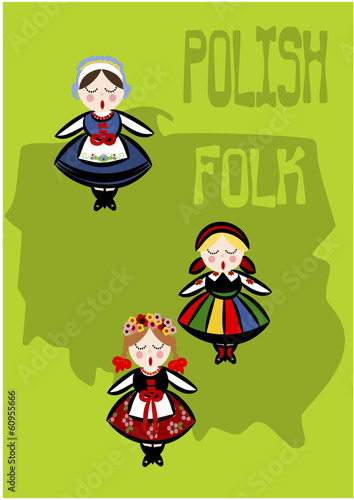 Naklejka dekoracyjna Polish folk - vector illustration.