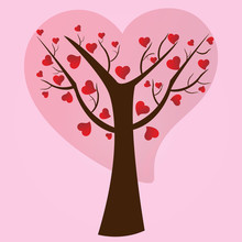 Pink Heart Tree