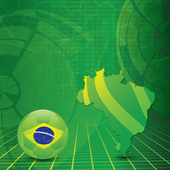 Brasil Soccer green background