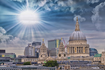 Wall Mural - St. Paul Cathedral with beautiful sky