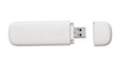 White usb flash drive isolated on the white background