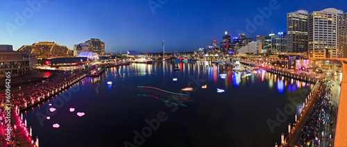 Obraz na płótnie Sydney Darling Harbour Patelnia Sunset